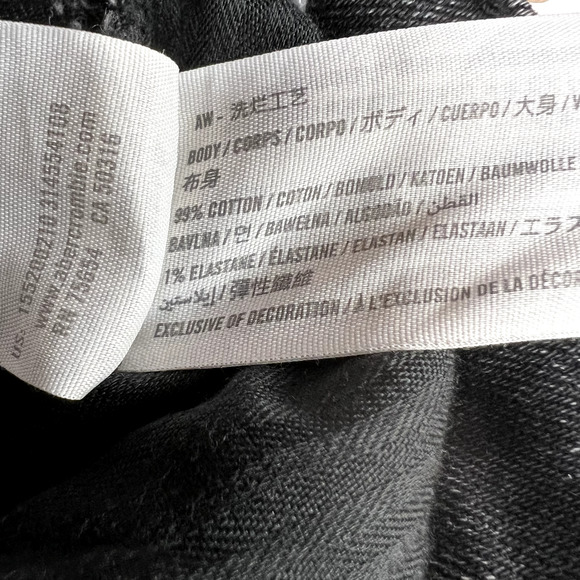 Abercrombie & Fitch The Crop Wide Leg Ultra High Rise Faded Black Size 27 / 4R - Picture 6 of 11